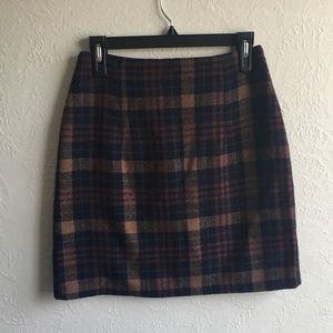 1980s Plaid Grunge Punk Pencil Skirt Size 4-6